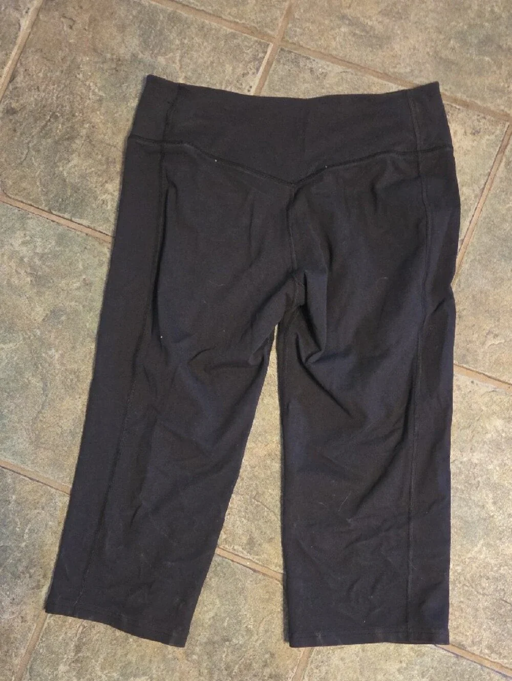 Nike Black Capri Yoga Joggers with White Swoosh